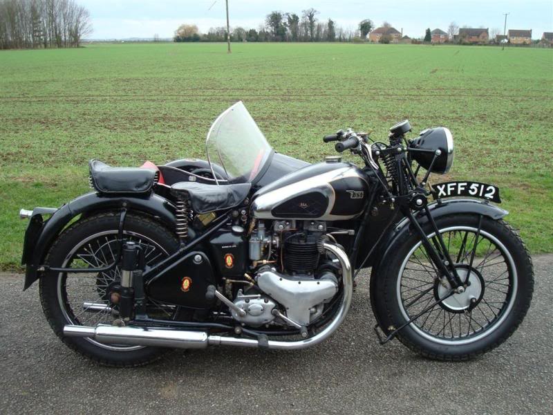 Star Twin fitted with a Watsonian Side Car